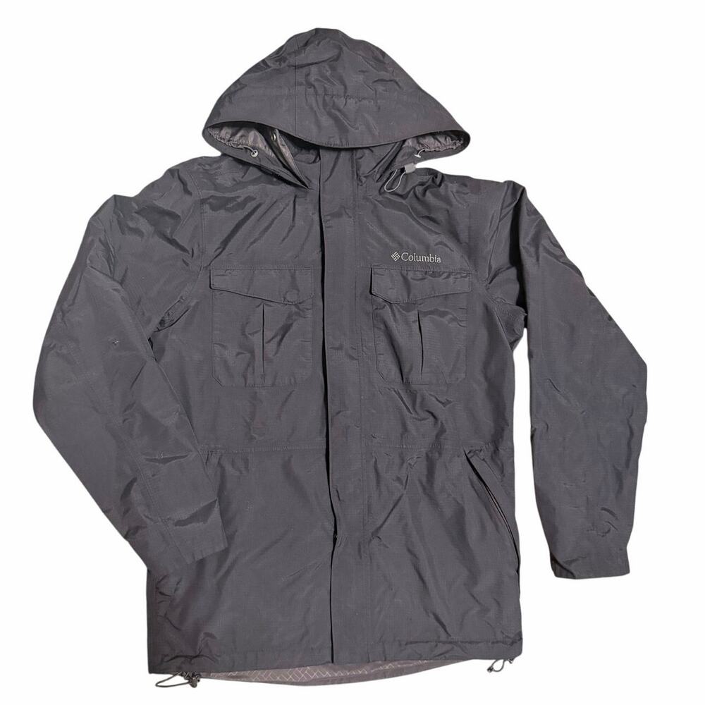 Columbia Dr. Downpour Waterproof Hooded Rain Jacket Black – Size Small